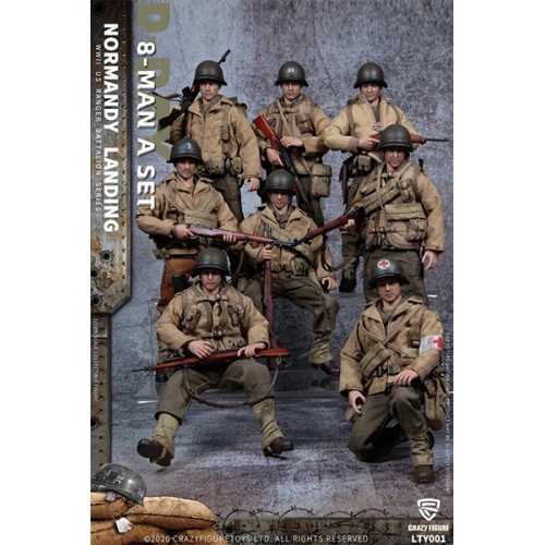 Crazy Figure WWII U.S. Army On D-Day Deluxe Edition 1/12 Figures