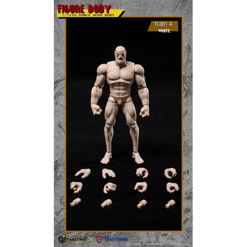 Takethat X Crazy Figure 1:12 Comic Hero White Action Figure Body