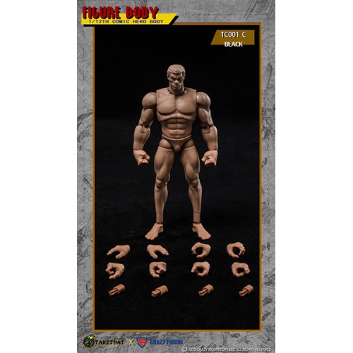 Takethat X Crazy Figure 1:12 Comic Hero Black Action Figure Body