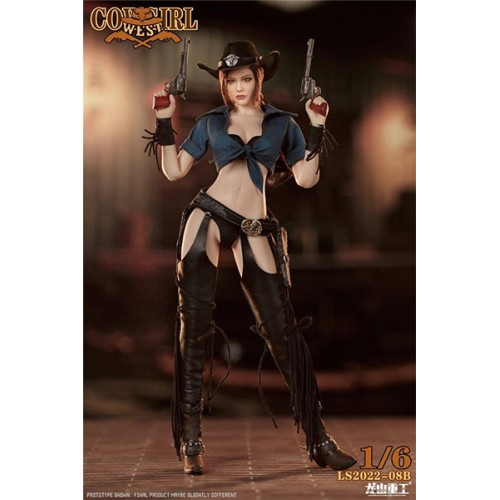 Long Shan Jin Shu Western Cowgirl Bounty Hunter Green Outfit 1/6 Figure