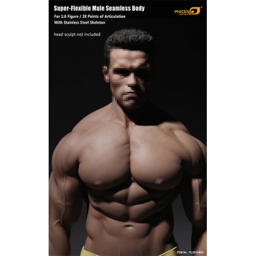 Phicen Limited Seamless Male Bodybuilder Figure with Stainless Steel Skeleton 1/6 Scale